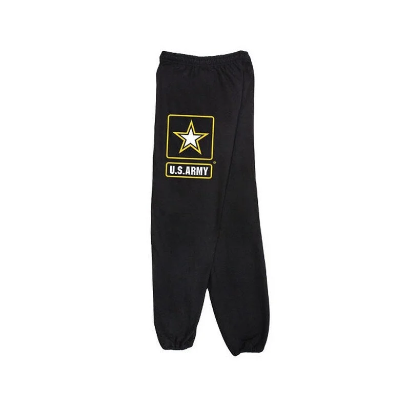 Fox Outdoor Casual Sweatpants Mens Army Star Elastic Black 64-757