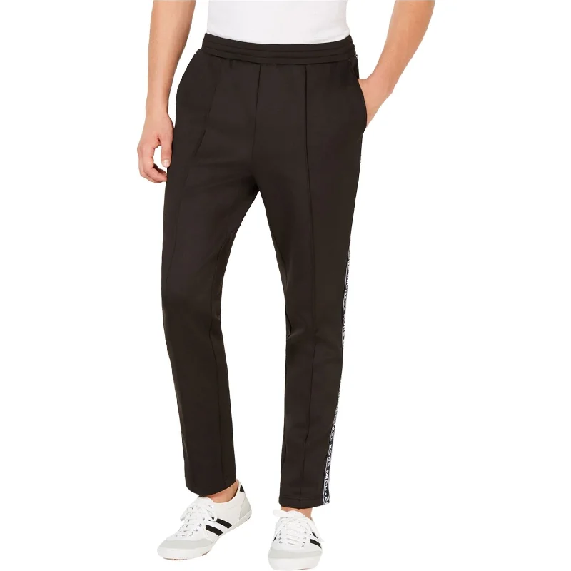 Michael Kors Mens Logo Athletic Track Pants, Black, XX-Large