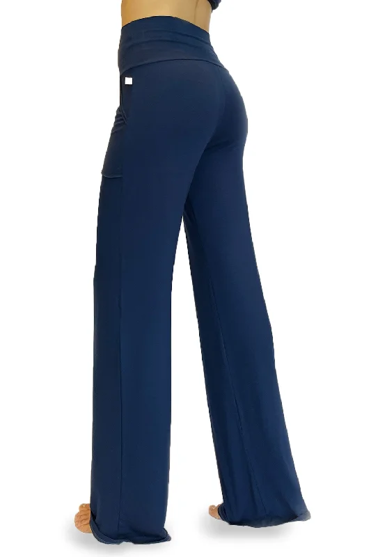 Bora-Bora Comfy Pants, Navy Blue, Viscose