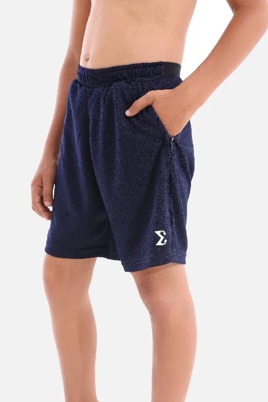 Kids Navy Blue 9 inch Shorts