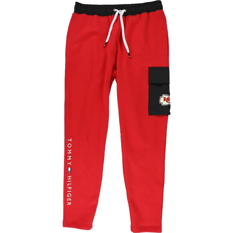 Tommy Hilfiger Mens Kansas City Chiefs Athletic Sweatpants, Red, Medium