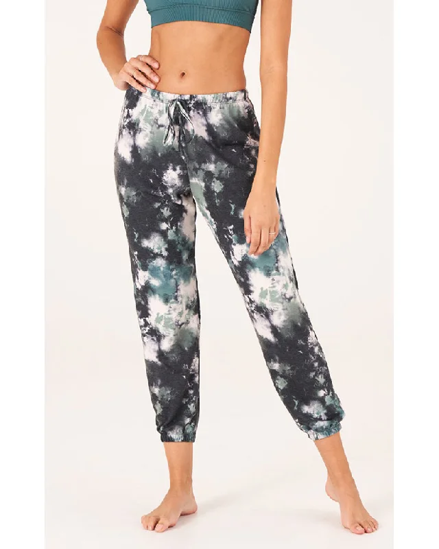 Onzie French Terry Sweatpants - 2256 Womens - Evergreen Tie Dye