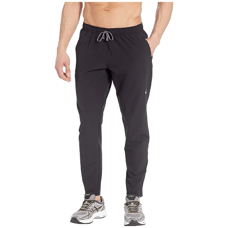 ASICS Mens Move Me Taper Athletic Track Pants, Black, XX-Large