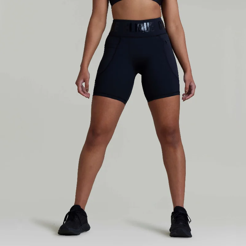 CLQ Zone Mid-Biker Short - Stealth