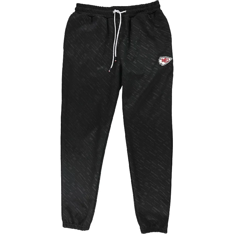 Tommy Hilfiger Mens Kansas City Chiefs Athletic Jogger Pants, Black, Medium