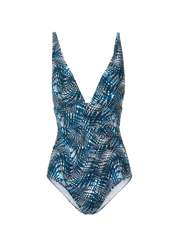 Niki One Piece Abstract Wave