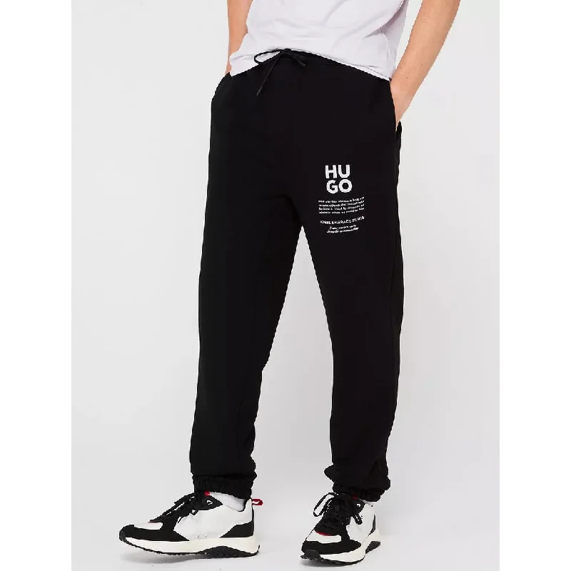 Hugo Mens Dapurlonga Square Logo Sweatpants Black