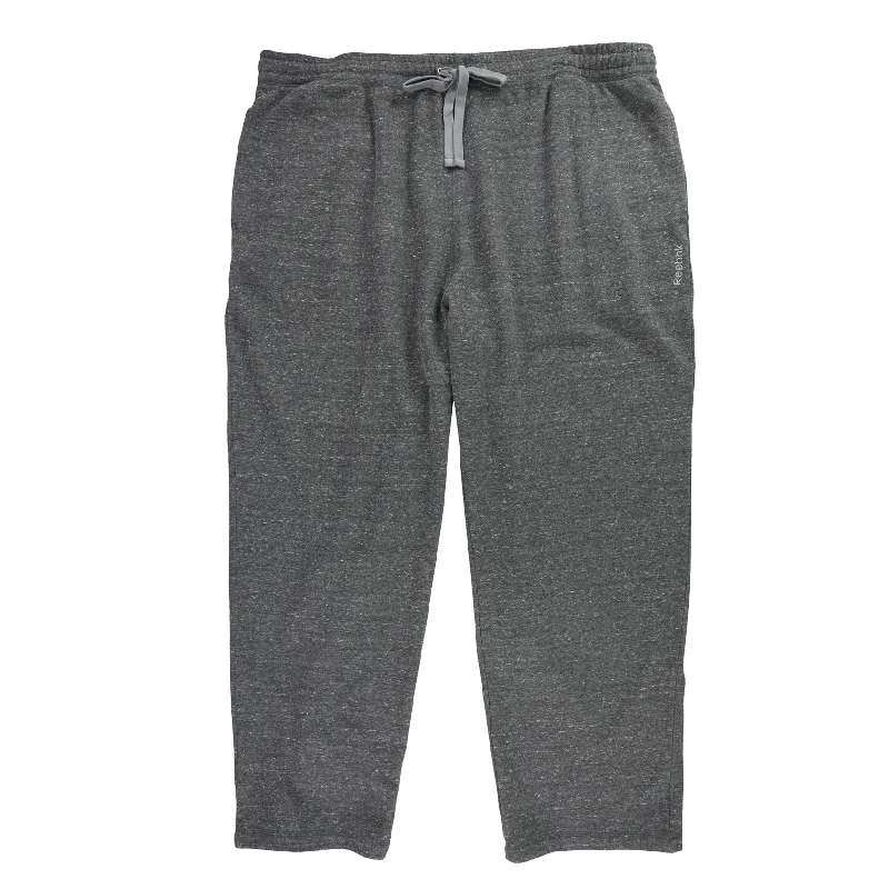 Reebok Mens Sport Athletic Jogger Pants, Grey, XX-Large