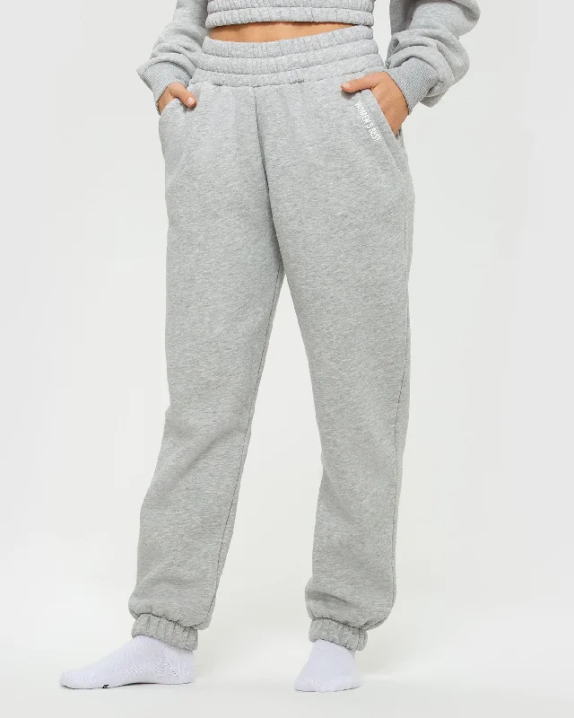 Comfort Oversized Joggers | Silver Grey Marl