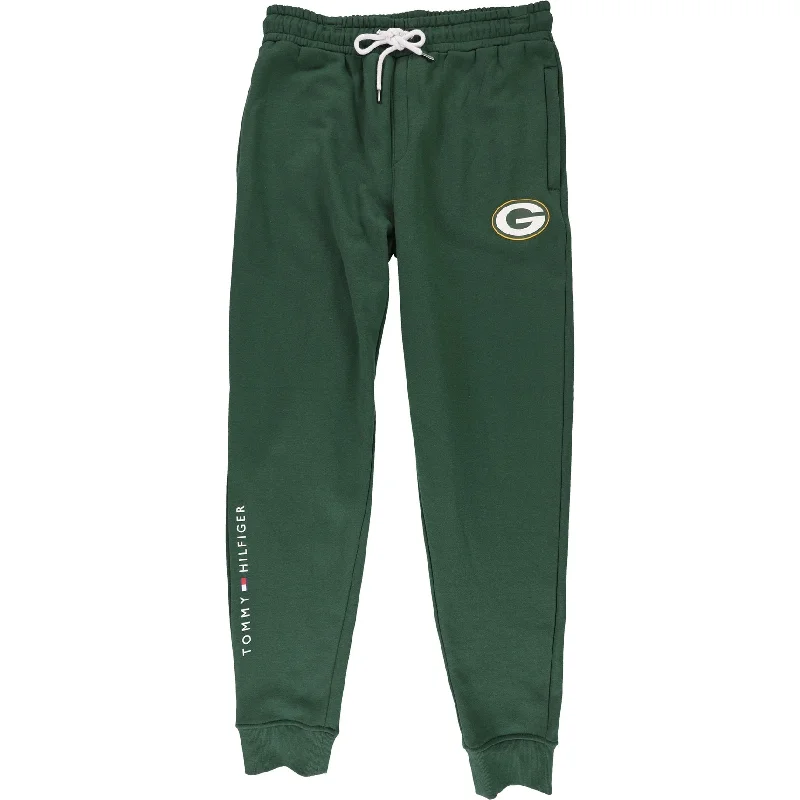 Tommy Hilfiger Mens Green Bay Packers Athletic Sweatpants, Green, Medium