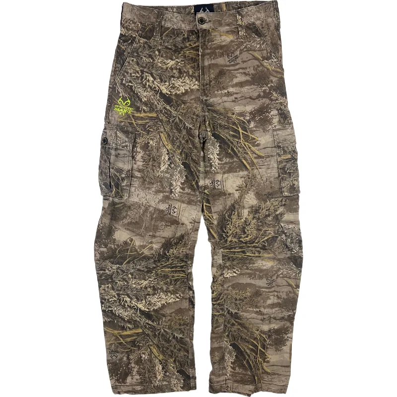 Realtree Camouflage Outdoor Cargo Trousers Mixed Brown