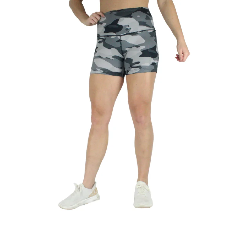 Leakproof Shorts | High-Rise | Gray/Black Camo