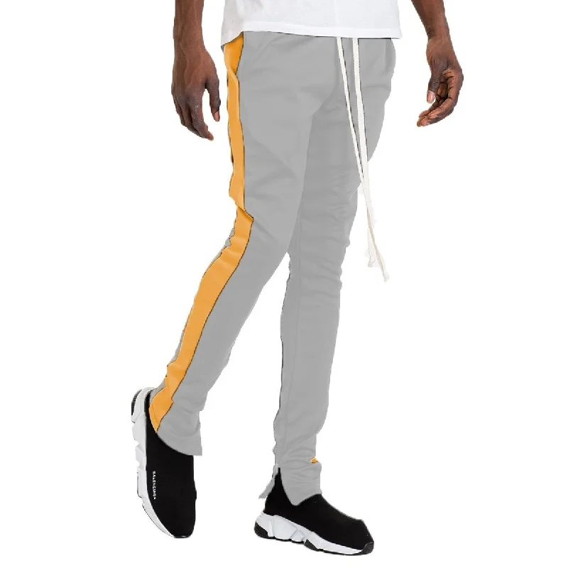 Classic Slim Fit Track Pants Grey/ Orange