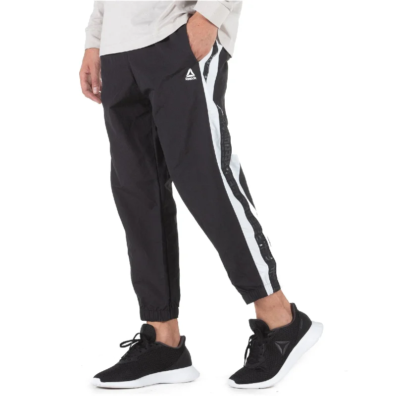 Reebok Mens Meet You There Athletic Jogger Pants, Black, Small