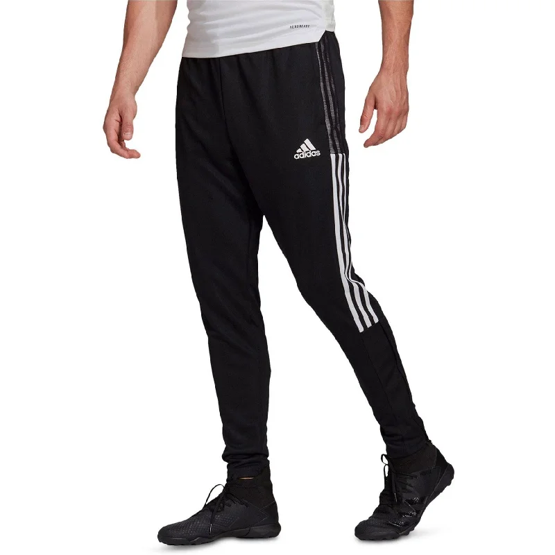 Adidas Mens Soccer Athletic Track Pants, Black, X-Small