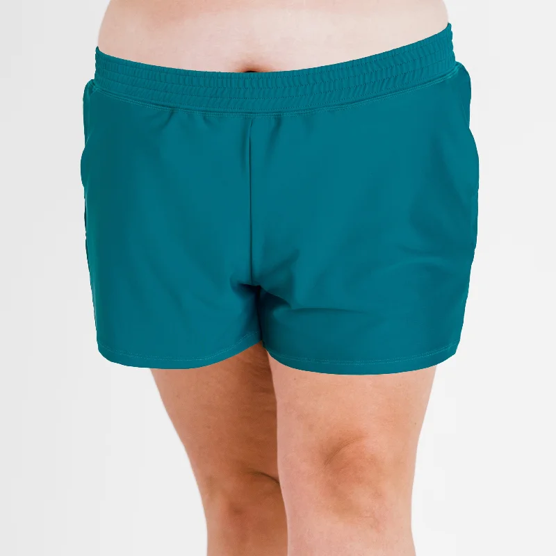 Women's Plus Classic Fit Swim Shorts With Panty