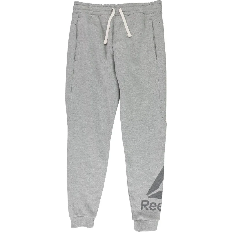 Reebok Mens Marble Melange Athletic Sweatpants, Grey, Medium