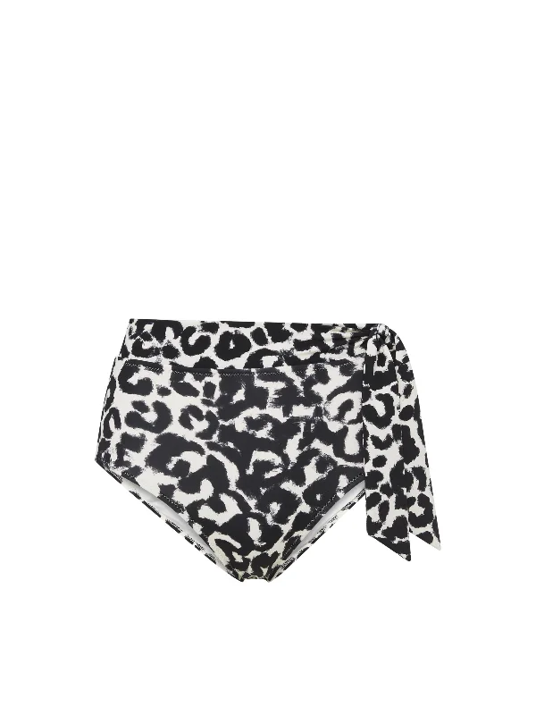 Side Tie High Waist Bottom Mia Leopard