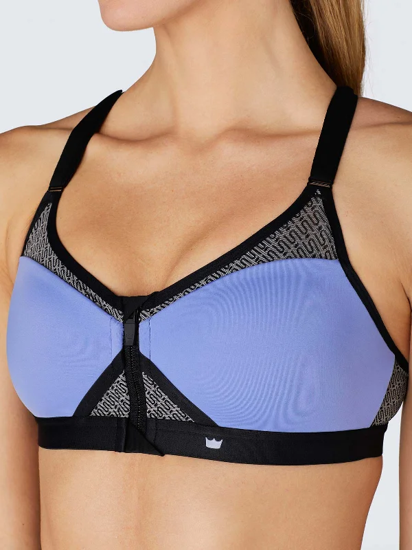 Exhilarate Sports Bra - Pacific Blue & Black