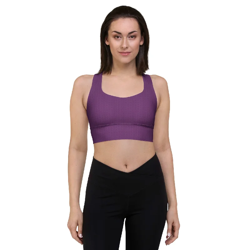 Grape Purple Longline Sports Bra