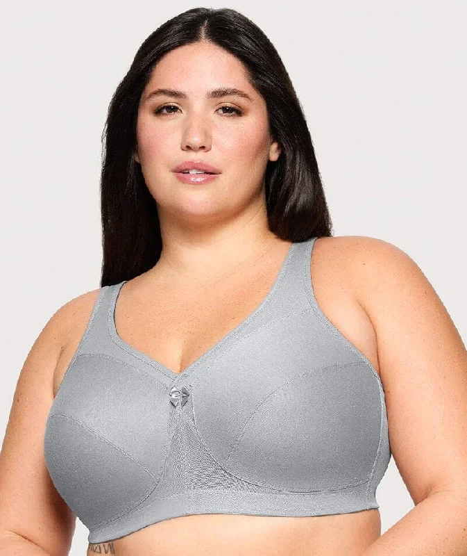 Glamorise Magiclift Active Support Wire-Free Bra - Gray Heather