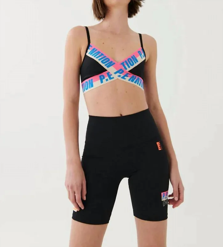 Half Volley Sports Bra In Black