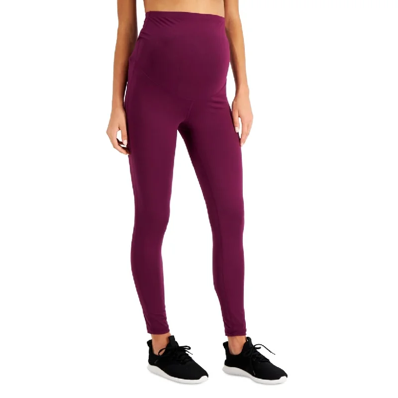 ID Ideology Women's Maternity Leggings Purple Size X-Large - XL