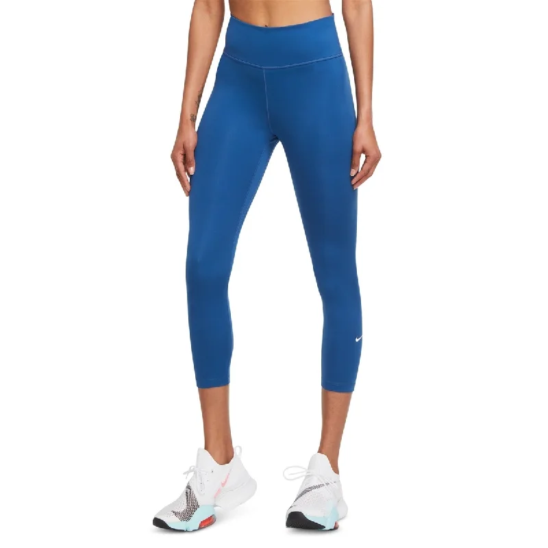 Nike Women's Cropped Leggings Blue Size 1X