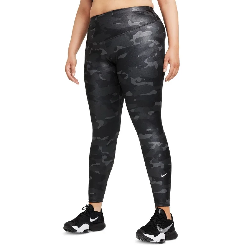 Nike Women's Dri FIT Camo Leggings Gray Size 3X