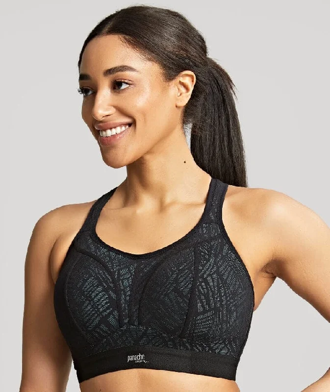 Panache Sport Boundless Wire-free Sports Bra - Black/Ice Blue