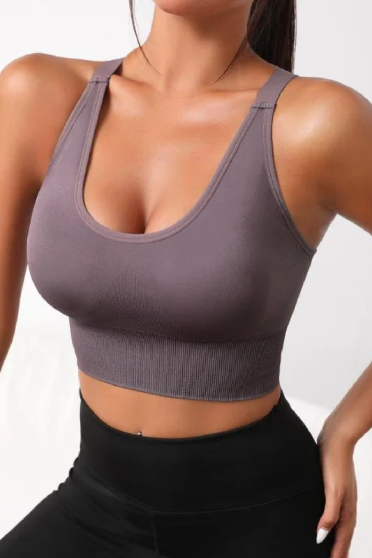 Scoop Neck Long Active Bra