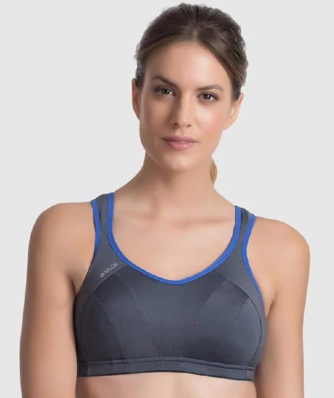 Shock Absorber Active Multisport Wire-Free Support Bra - Dark Grey