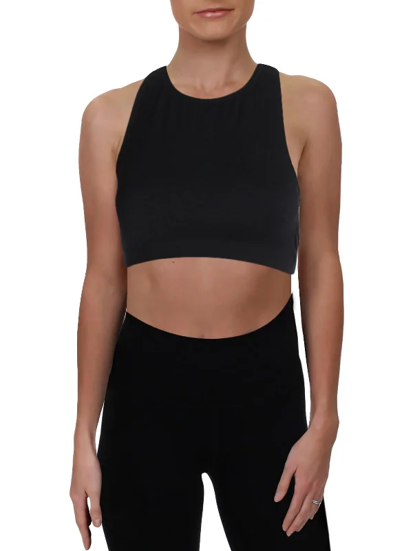 Womens High Neck Racerback Sports Bra